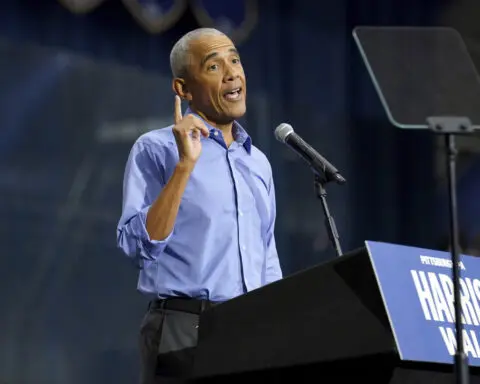 Obama urges Black men to show up for Harris as he campaigns in critical Pennsylvania