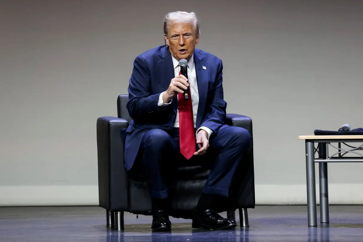 Republican presidential nominee and former U.S. President Donald Trump makes an appearance at the Detroit Economic Club