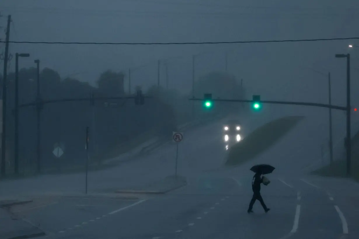 FILE PHOTO: Hurricane Milton approaches, in Florida