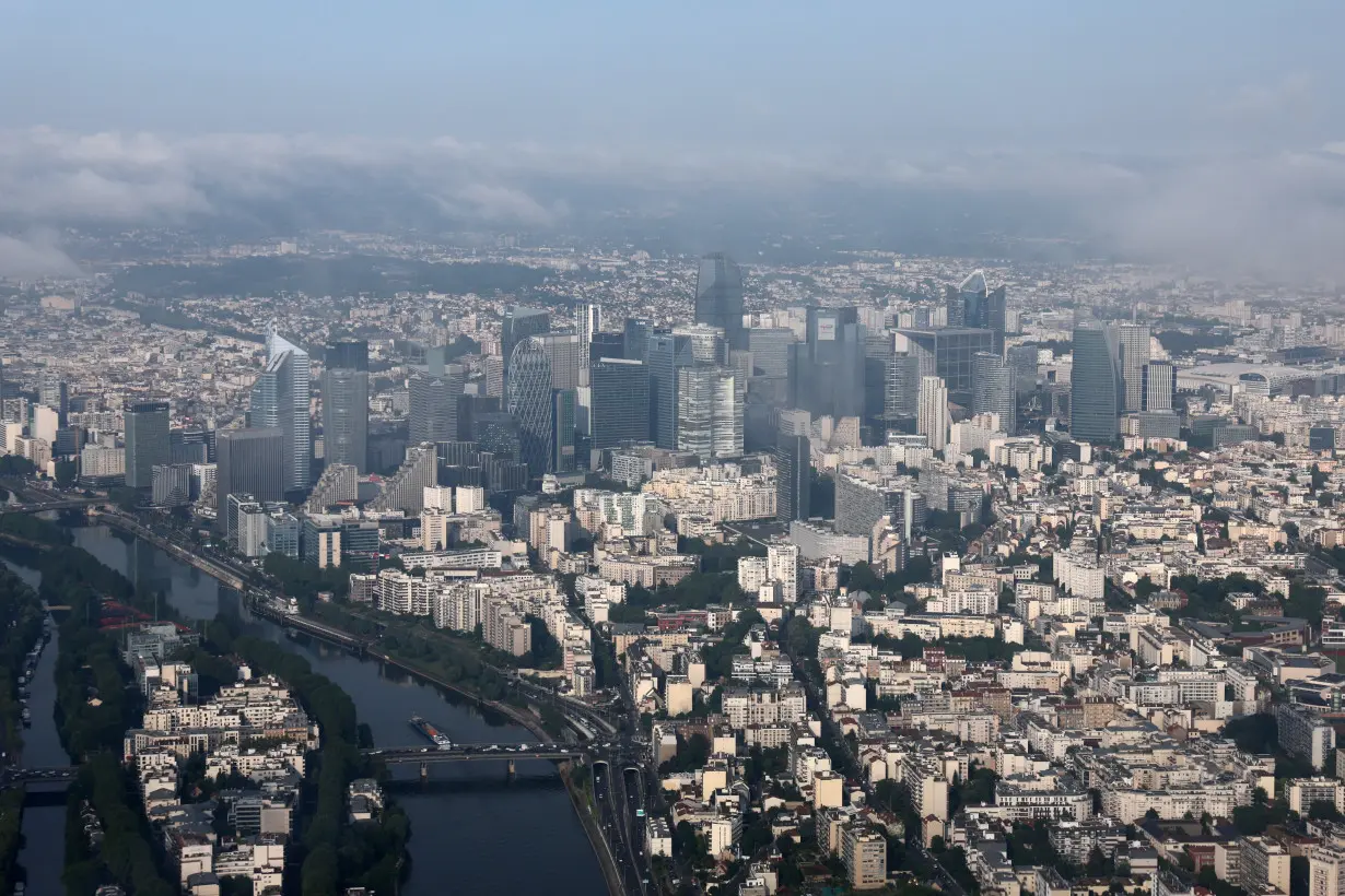 Aerial view of Paris