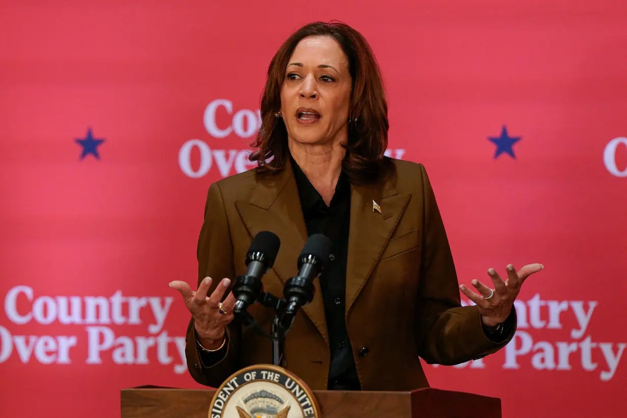 Democratic presidential nominee U.S. Vice President Harris holds a campaign event in Arizona