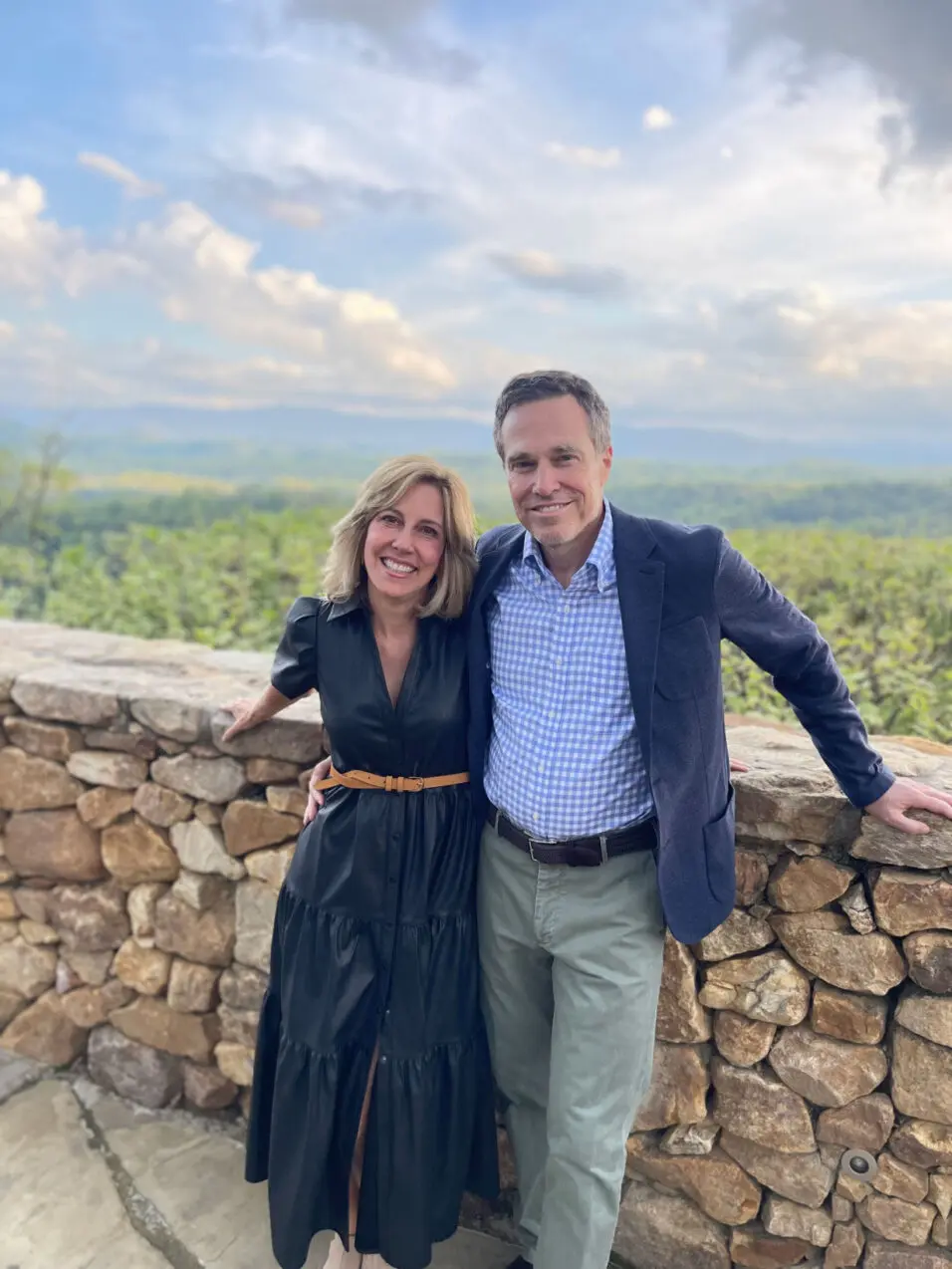 Alisyn Camerota and her husband, Tim Lewis, on their last vacation, three months before his death.