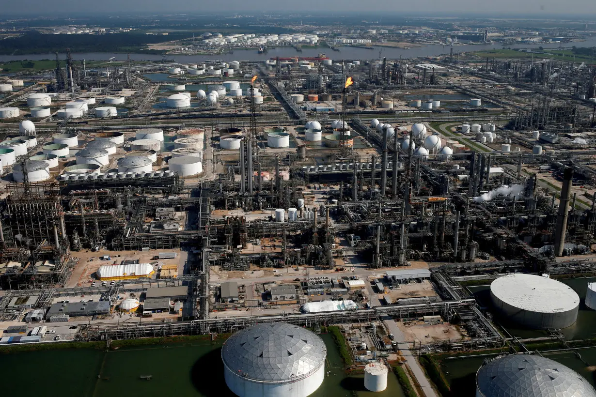 FILE PHOTO: An aerial view of the Deer Park Manufacturing Complex is seen in Deer Park, Texas,