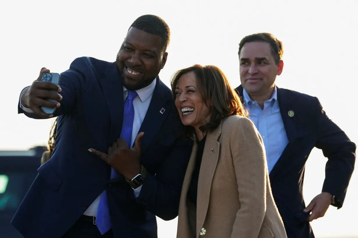 U.S. Democratic presidential nominee Kamala Harris campaigns in North Carolina