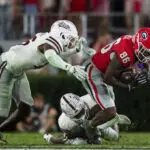 Beck passes for 459 yards and 3 TDs as No. 5 Georgia holds off Van Buren, Mississippi State 41-31