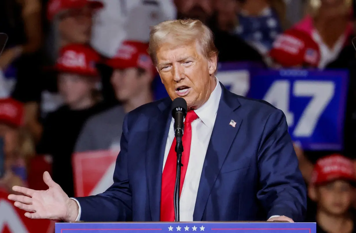 Republican presidential nominee and former U.S. President Donald Trump holds a campaign rally in Reno, Nevada