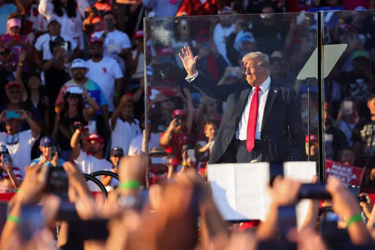 Republican presidential nominee Trump holds a rally in Coachella