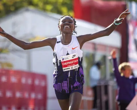 Ruth Chepngetich of Kenya smashes world record by nearly 2 minutes at Chicago Marathon