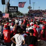 Man arrested near Trump rally in California on gun charges