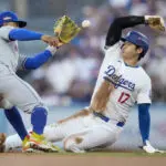 Dodgers tie postseason mark of 33 straight scoreless innings, top Mets 9-0 in NLCS opener