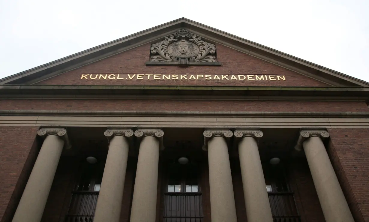 A view of the exterior of the Royal Swedish Academy of Sciences in Stockholm