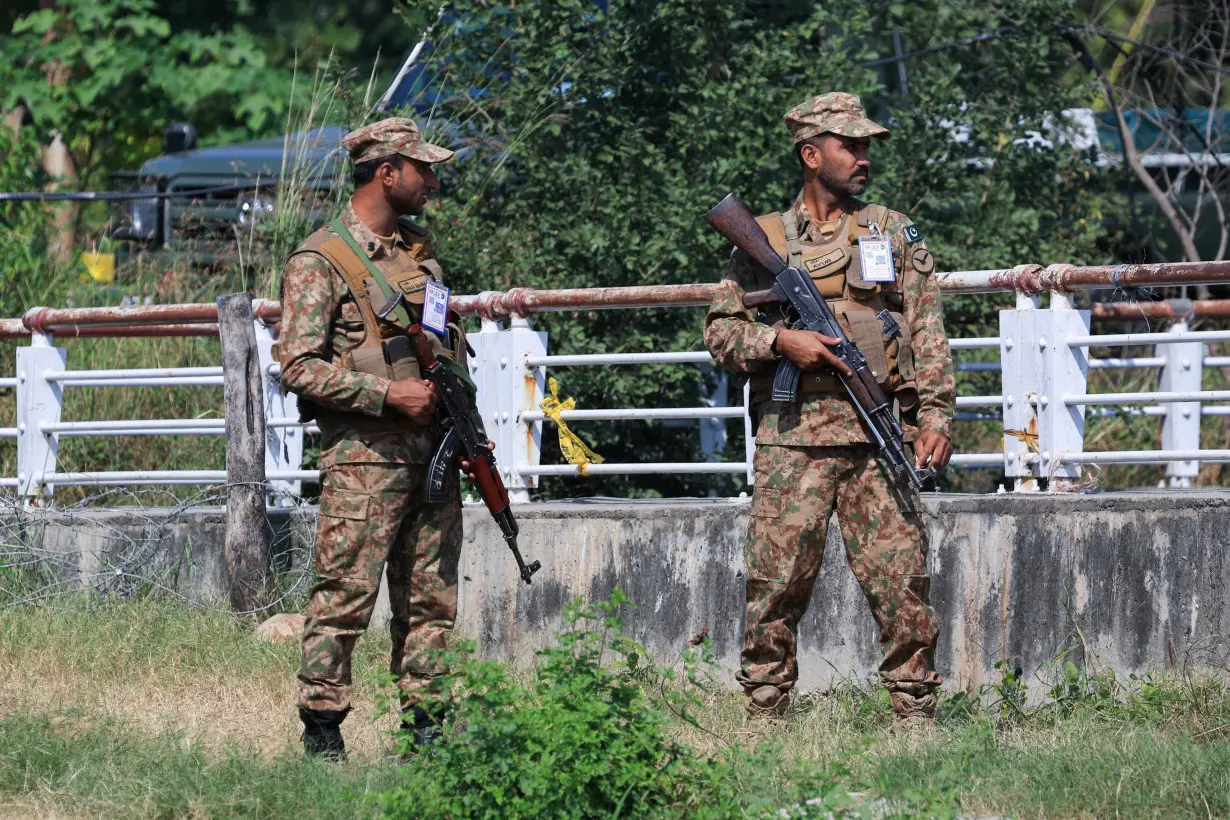 Pakistan Army soldiers stand guard, ahead of the Shanghai Cooperation Organisation, in Islamabad