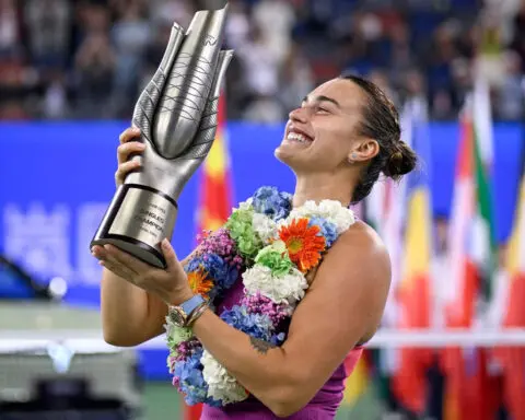 Aryna Sabalenka defeats home favorite Zheng Qinwen to win third straight Wuhan Open title