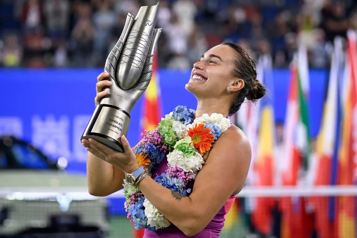 Aryna Sabalenka defeats home favorite Zheng Qinwen to win third straight Wuhan Open title