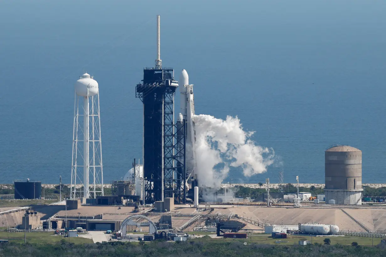 SpaceX Falcon Heavy rocket launch, in Cape Canaveral