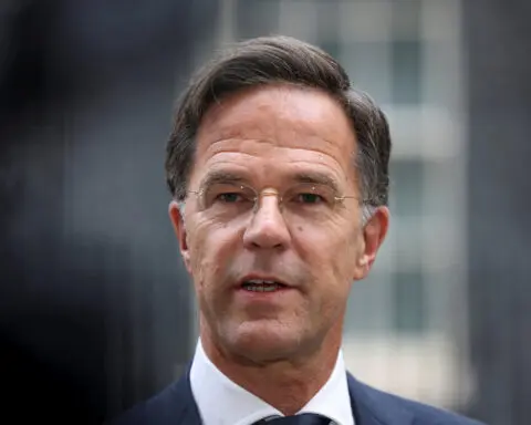 NATO will not be intimidated by Russia's threats, Rutte says at Ukraine mission HQ