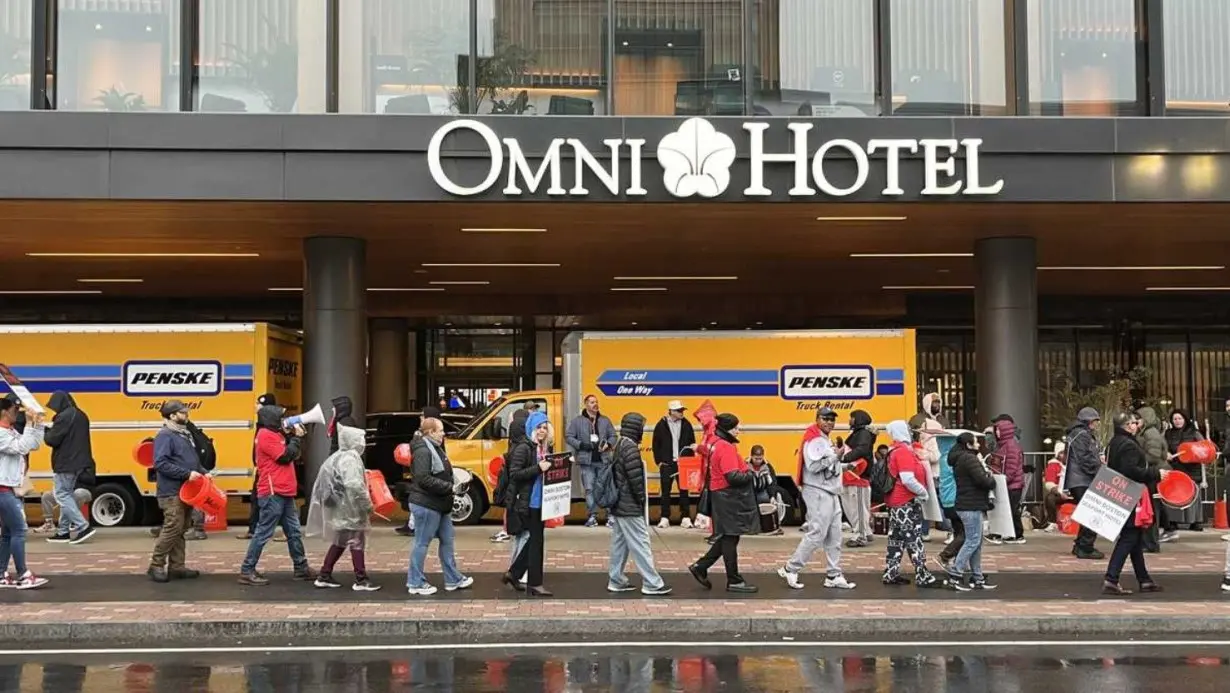 Boston hotel workers walk off job, say they'll stay on picket line until new contract