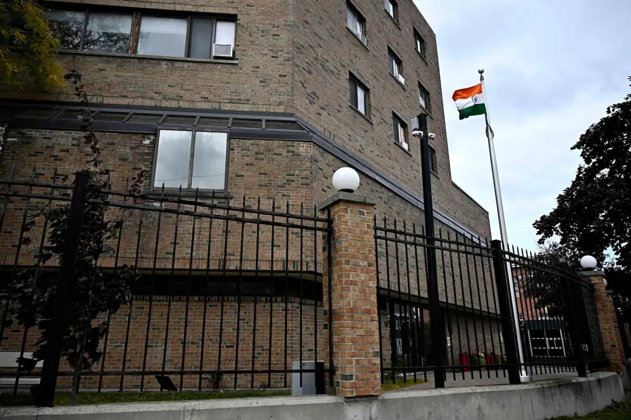 The High Commission of India in Canada is seen in Ottawa, Ontario, on October 14.