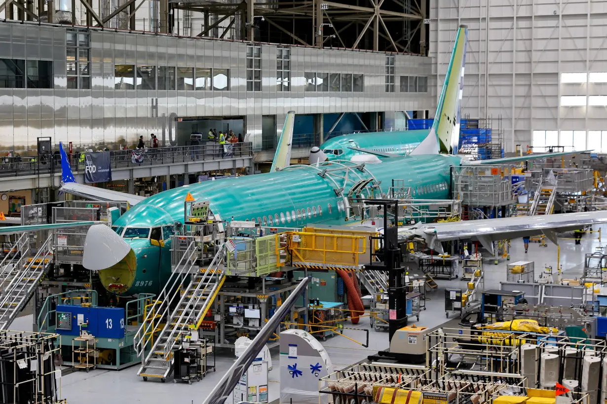 Boeing 737 MAX aircraft are assembled at the company's plant in Renton