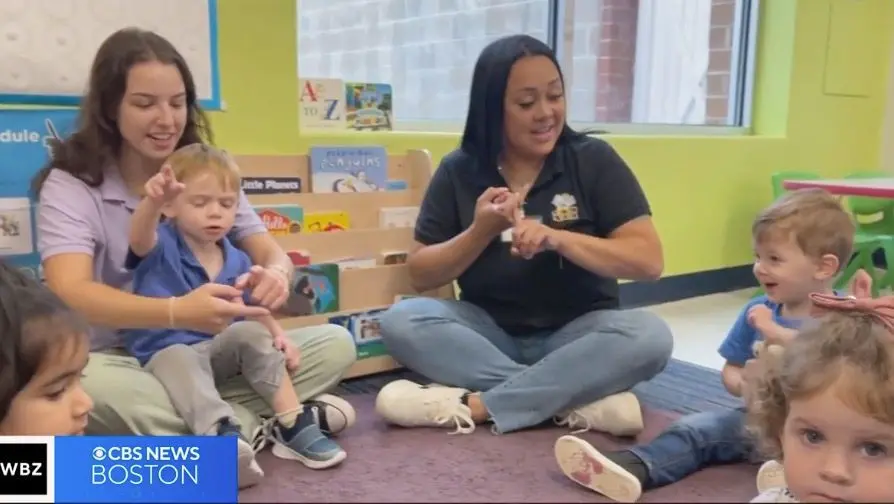 Sign language helps young children express themselves at Massachusetts day care