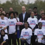 Royal arm: Prince William tries his hand at flag football in NFL event with kids in London