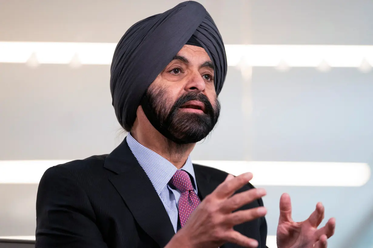 World Bank President Ajay Banga speaks with Reuters in Washington