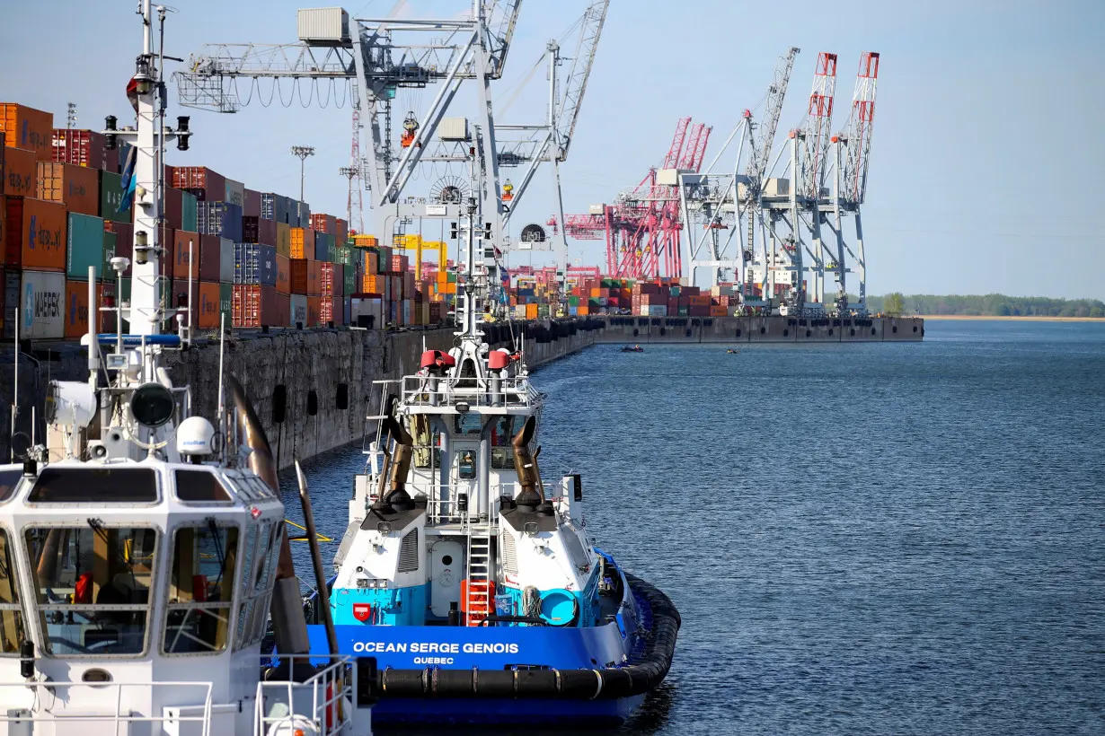 FILE PHOTO: Tugs are seen in the Port of Montreal