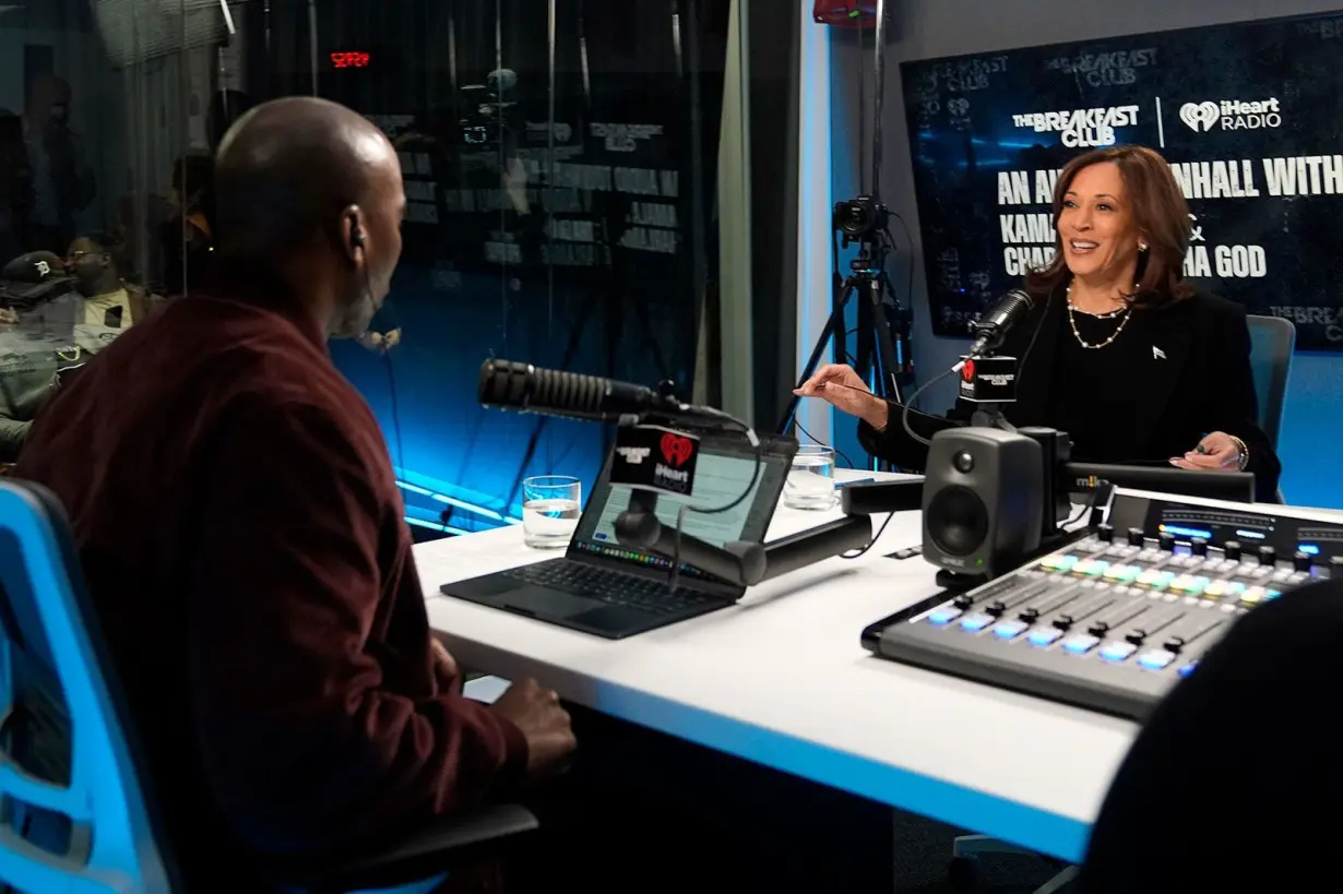 Harris brushes off criticism of her 'scripted' style in wide-ranging interview with Charlamagne tha God