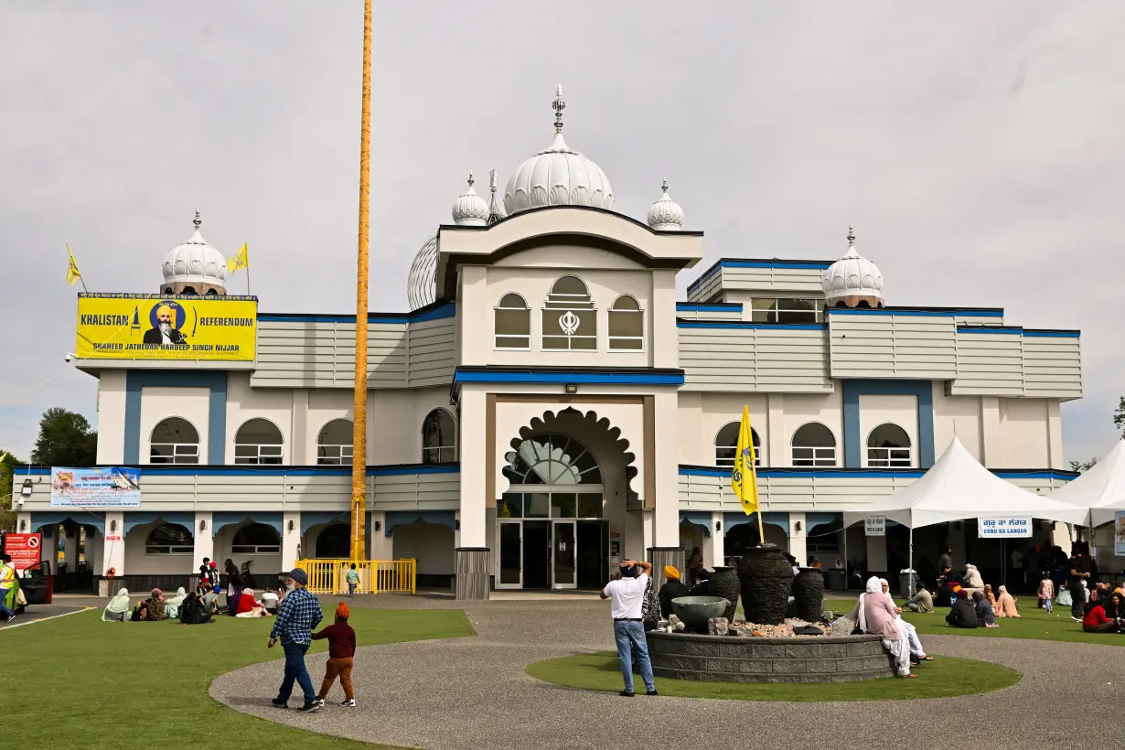 Guru Nanak Sikh Gurdwara, site of the 2023 murder of Sikh separatist leader Hardeep Singh Nijjar, in Surrey