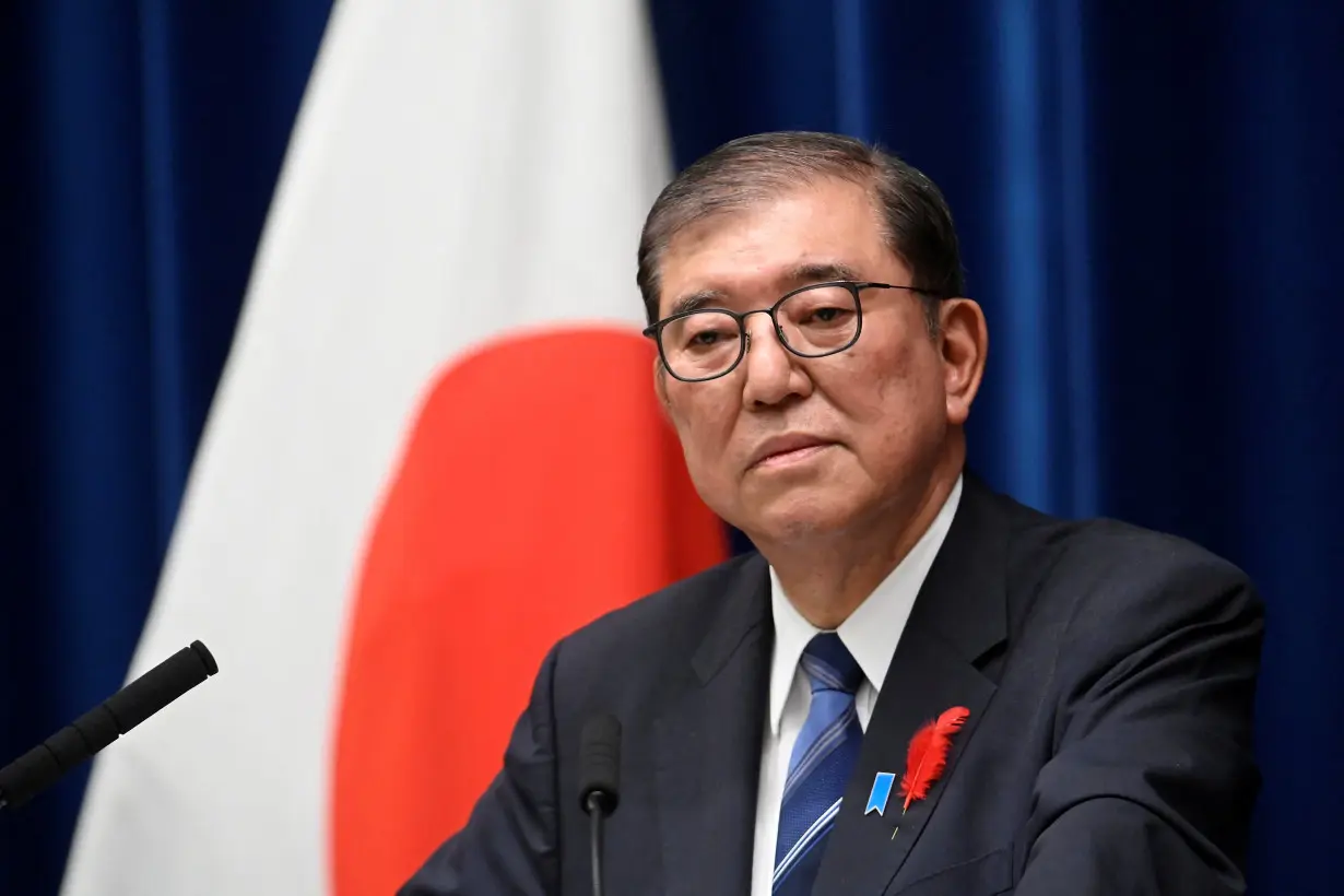 Japanese PM Shigeru Ishiba holds a press conference in Tokyo