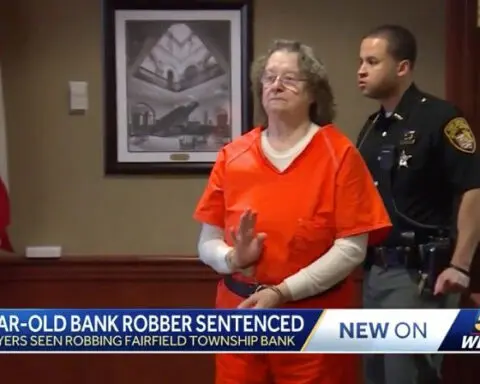 75-year-old Ohio woman sentenced after pleading guilty to robbing bank