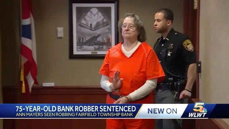 75-year-old Ohio woman sentenced after pleading guilty to robbing bank