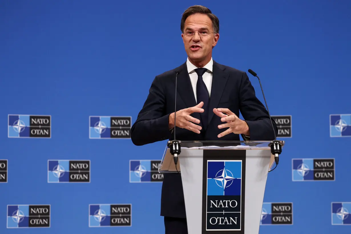 NATO Secretary-General Mark Rutte holds a press conference, in Brussels