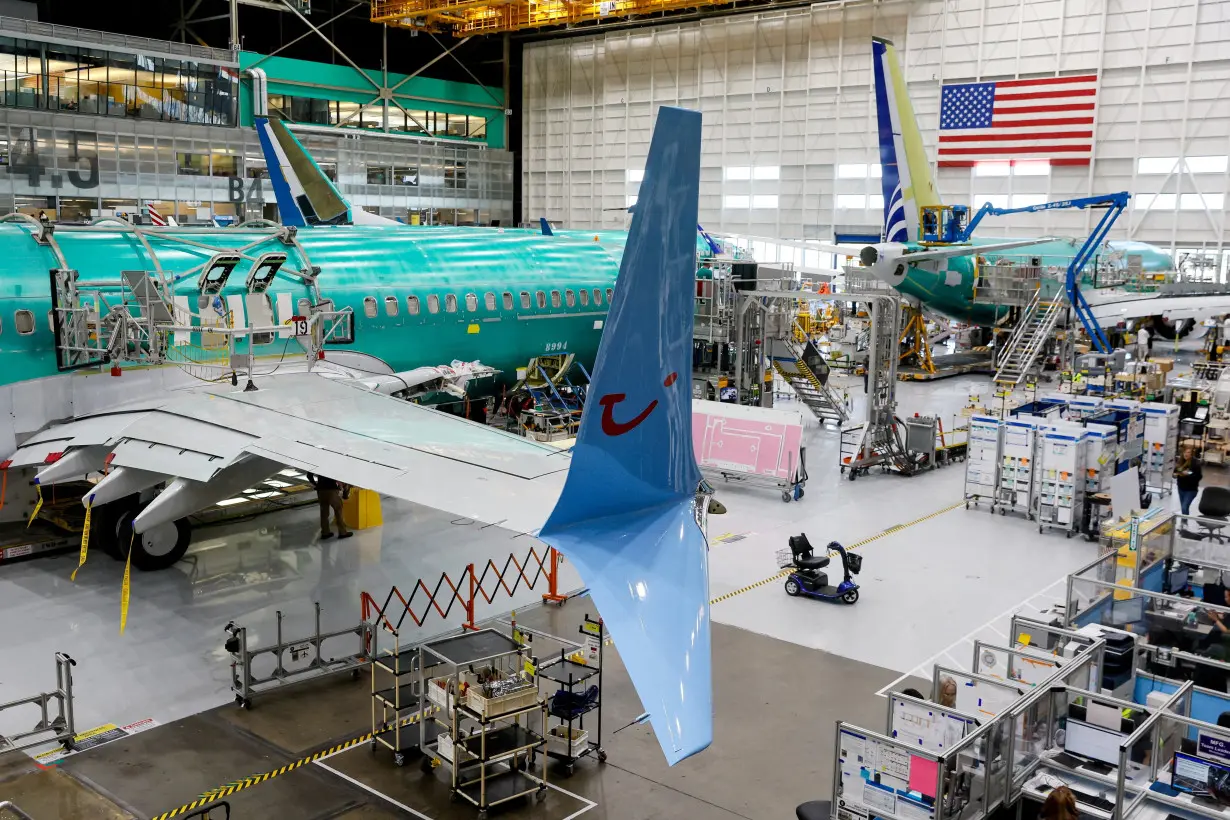 Boeing 737 MAX aircraft are assembled at the company's plant in Renton