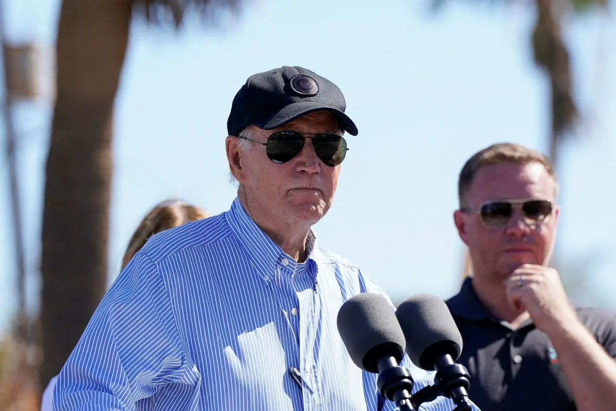 U.S. President Joe Biden visits storm-damaged areas, in Florida