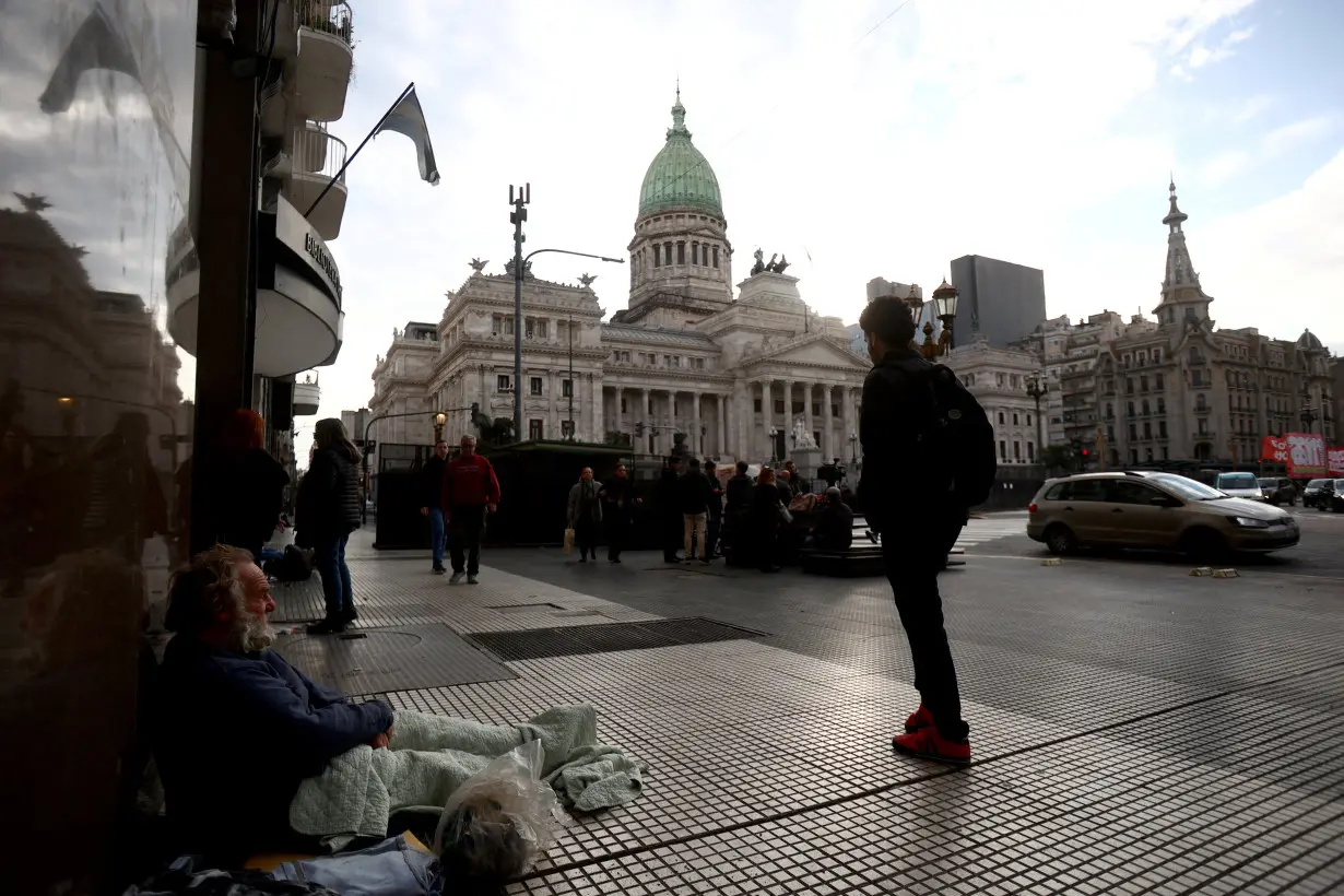 FILE PHOTO: Members of Argentina's lower chamber vote on President Javier Milei's so-called 'Bases' bill, a mega- in Buenos Aires