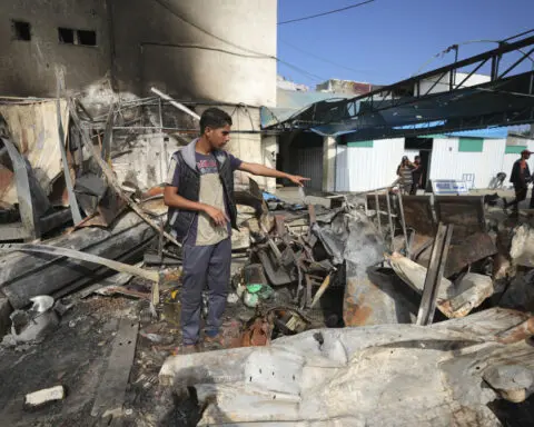 A Palestinian student was asleep in his tent at a hospital when an Israeli strike brought an inferno