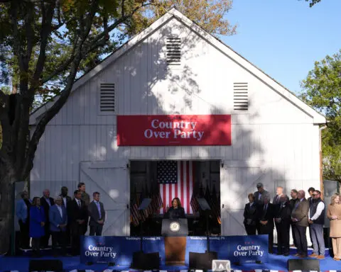 The Latest: Harris and Trump pivot to turnout as early voting begins