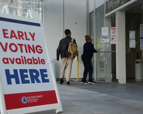 Georgia reports record turnout as early voting begins in US battleground state