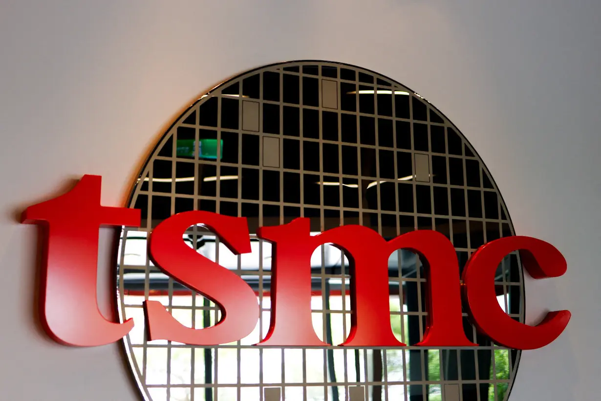 FILE PHOTO: TSMC logo is seen at TSMC Museum of Innovation in Hsinchu