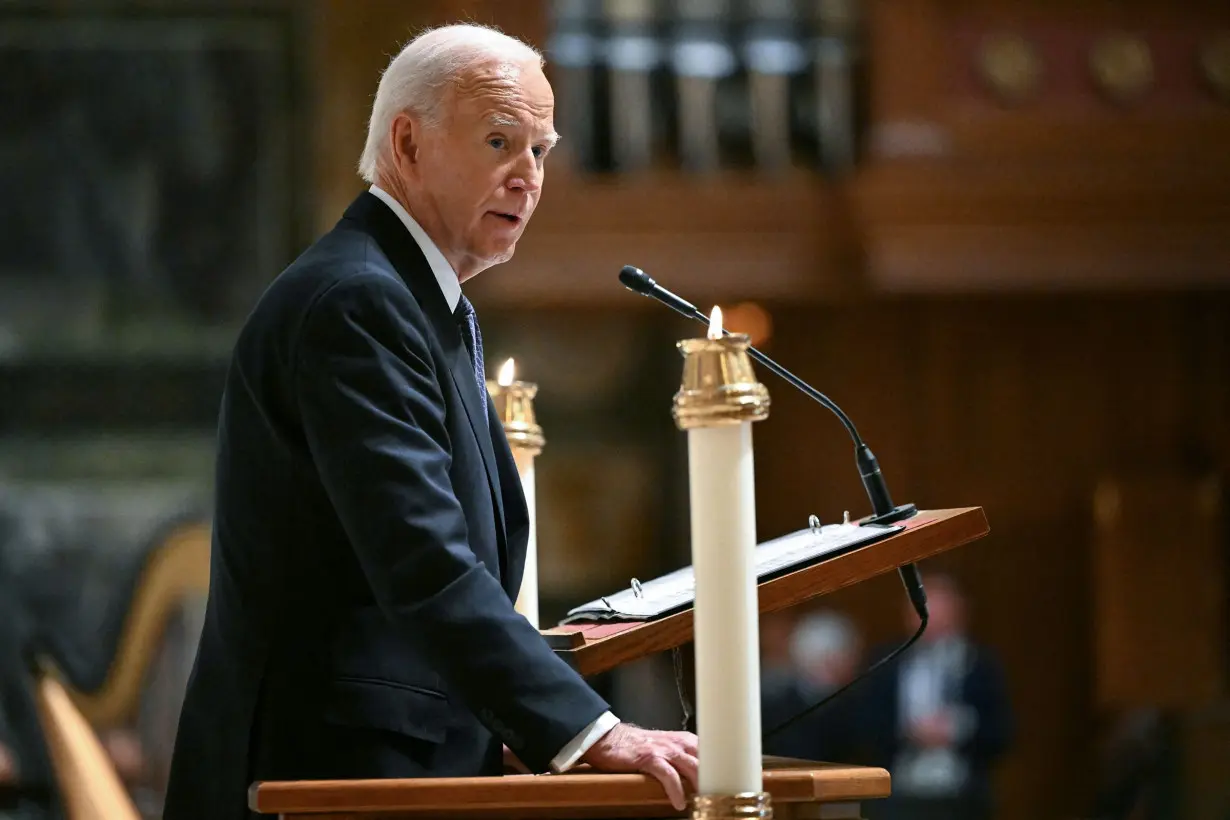 Biden eulogizes Ethel Kennedy, whose late husband he counted among his political inspirations, as 'a hero in her own right'