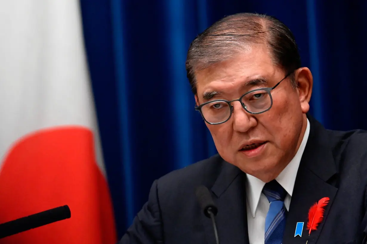 Japanese PM Shigeru Ishiba holds a press conference in Tokyo