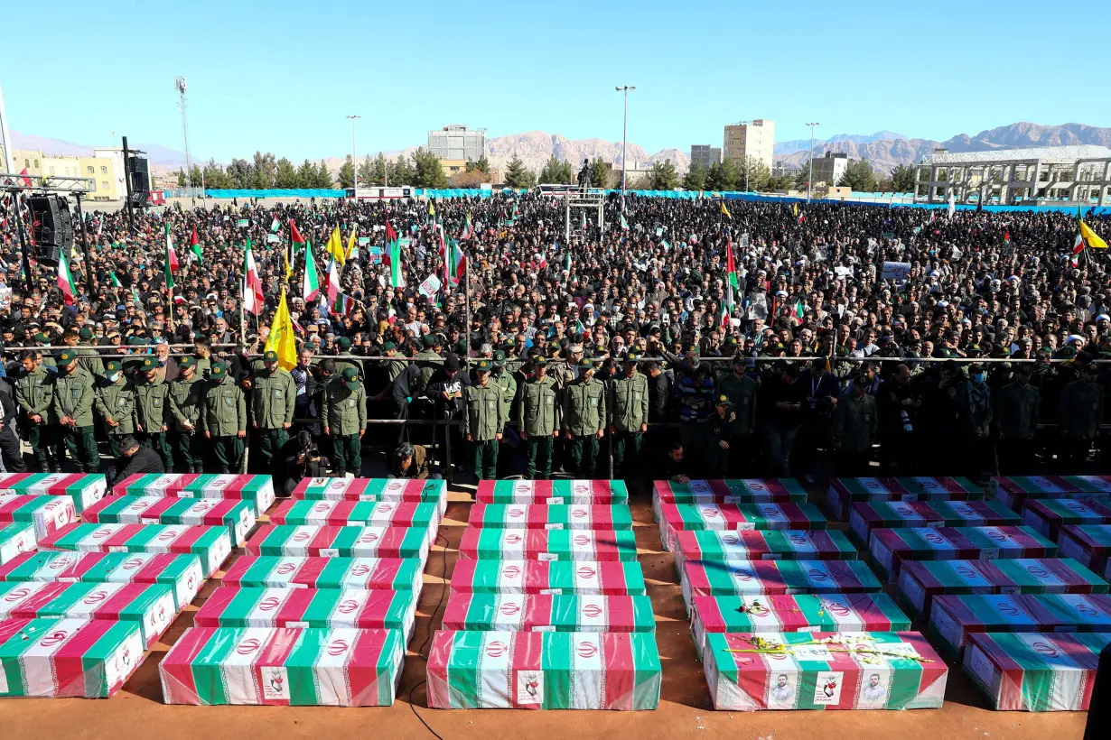 FILE PHOTO: Funeral ceremony of the casualties of the Islamic State attack in Kerman