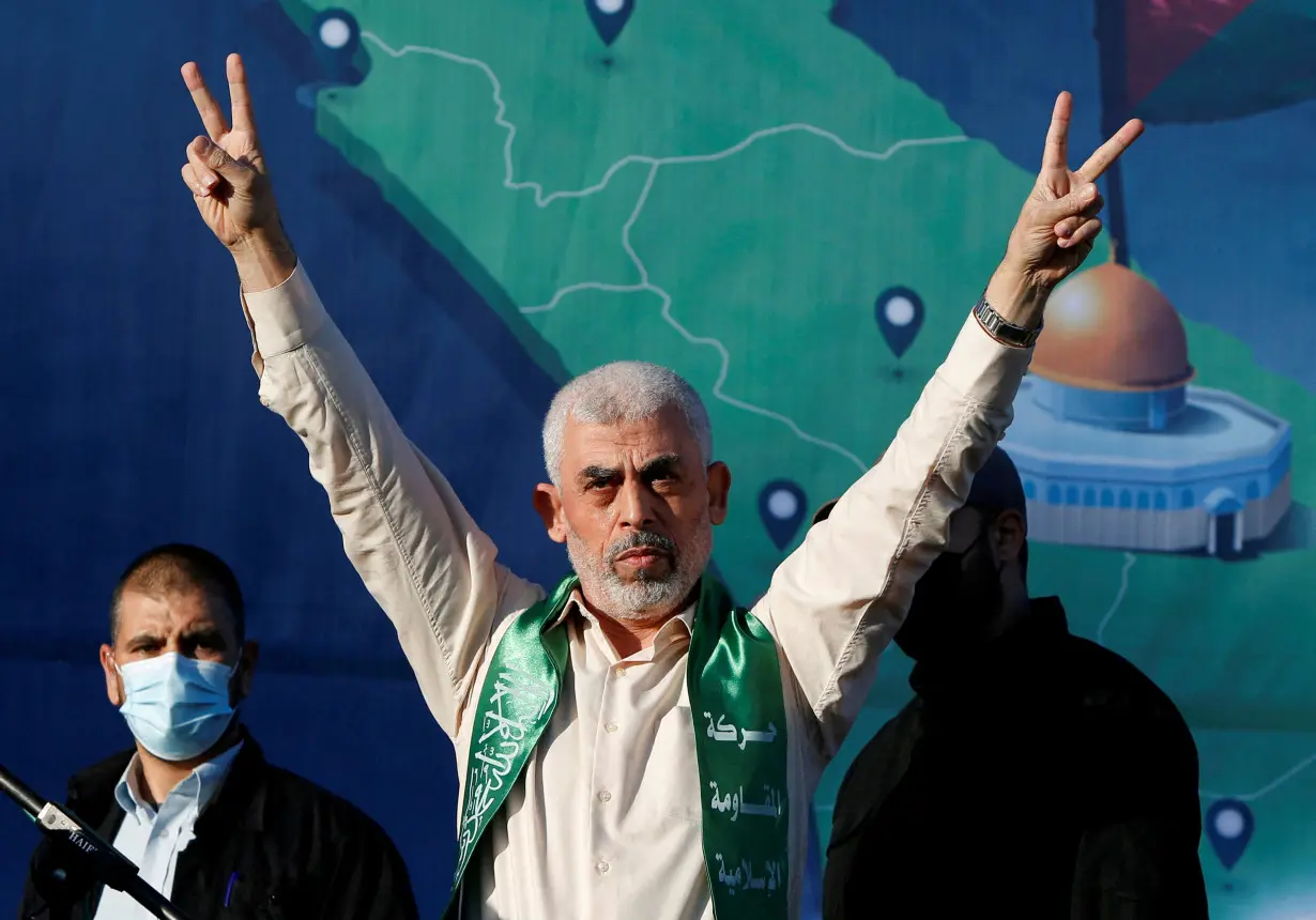 FILE PHOTO: Palestinian Hamas supporters take part in an anti-Israel rally in Gaza City