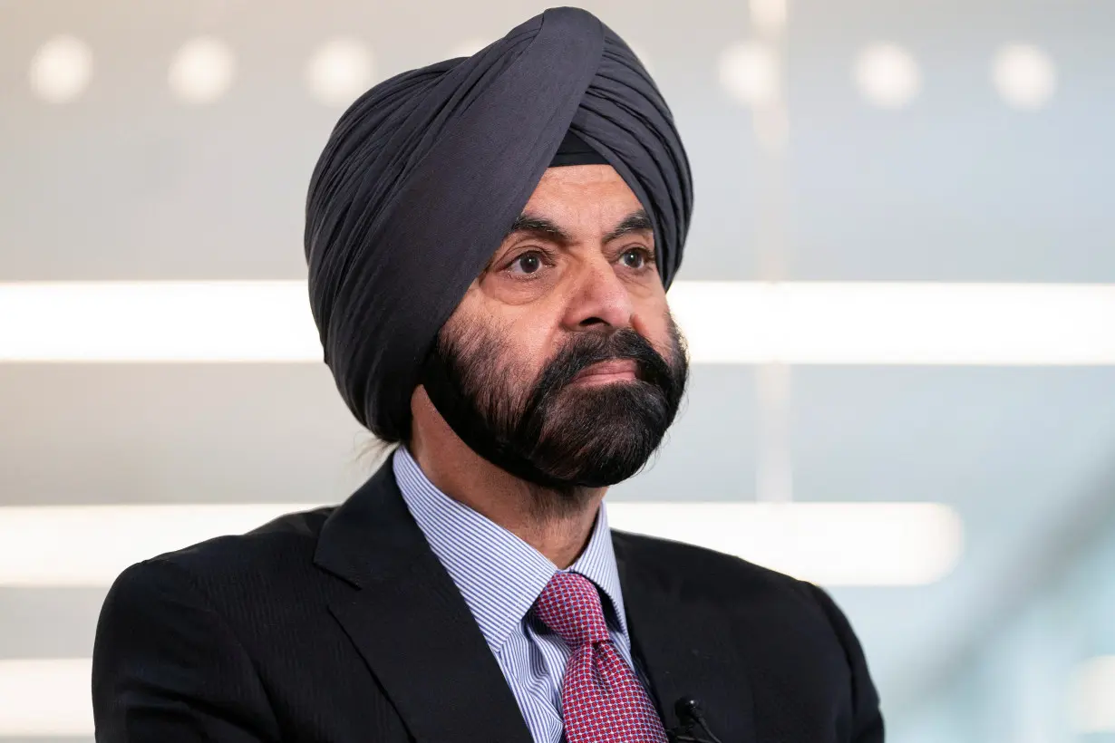 World Bank President Ajay Banga speaks with Reuters