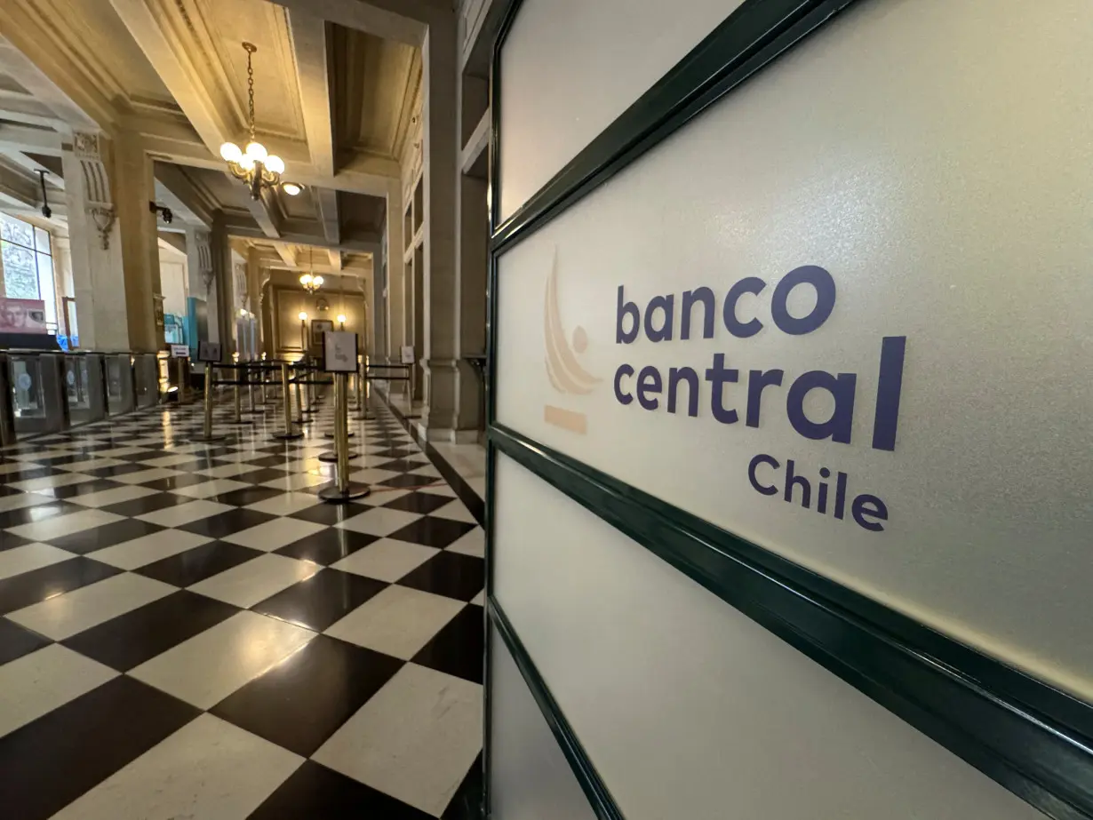 Chile's Central Bank new logo, in Santiago