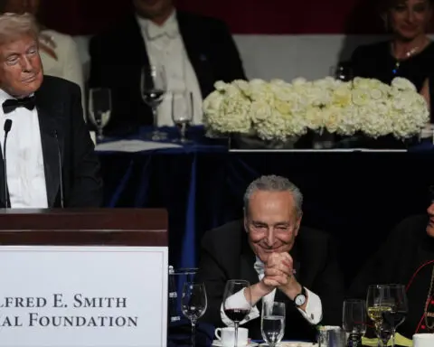 Trump delivers a pointed and at times bitter speech at Al Smith charity dinner