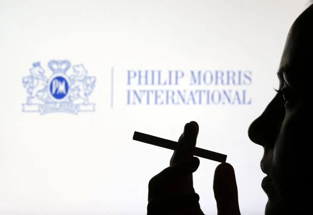 Illustration shows Philip Morris International logo