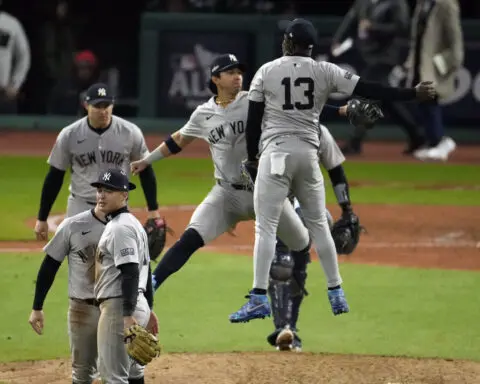 Yankees get to Guardians closer Clase again, score 2 runs in 9th to win 8-6 and take 3-1 ALCS lead