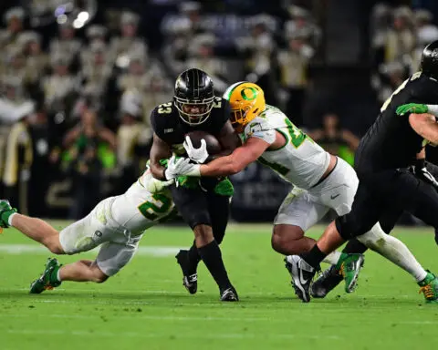 No. 2 Oregon completes first road shutout in more than 30 years with dominant win over Purdue